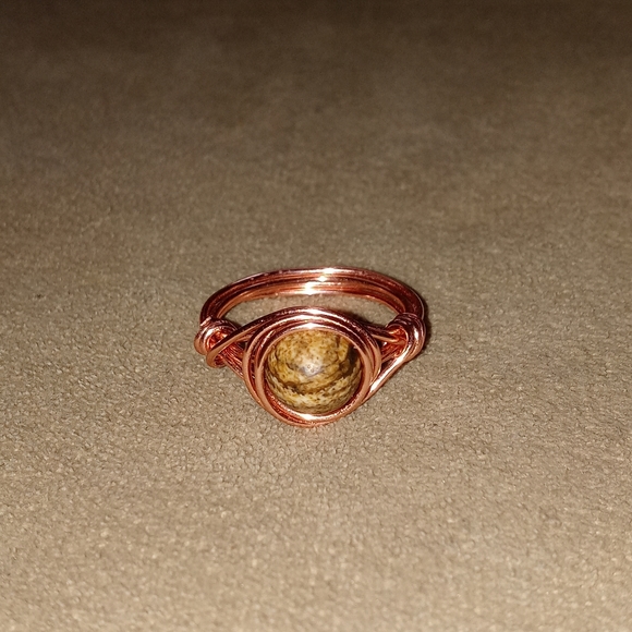 Picture jasper wire wrapped ring - Picture 1 of 2